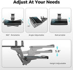 EUREKA ERGONOMIC Keyboard Tray Height Adjustable, Swivel Tilt Computer Keyboard - Image 4