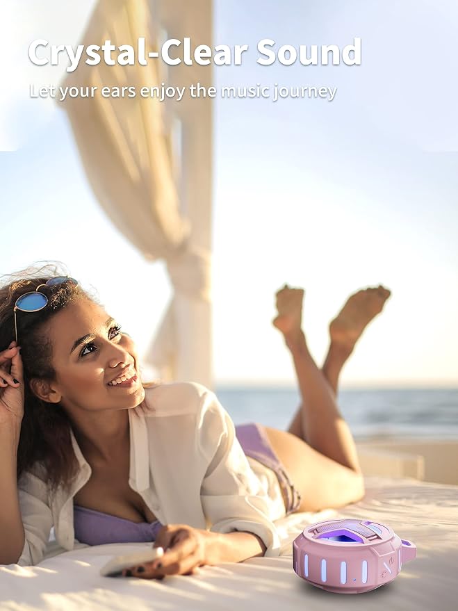 EBODA Bluetooth Shower Speaker, IP67 Waterproof Portable Wireless Small Speakers - Image 3