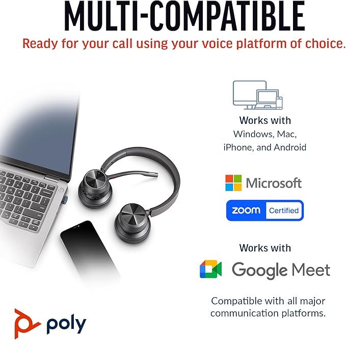 Poly Voyager 4320 UC Wireless Headset - Image 6