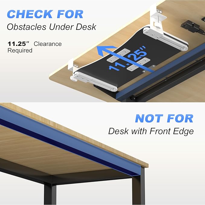 suptek Large Keyboard Tray Under Desk Pull Out - Image 3