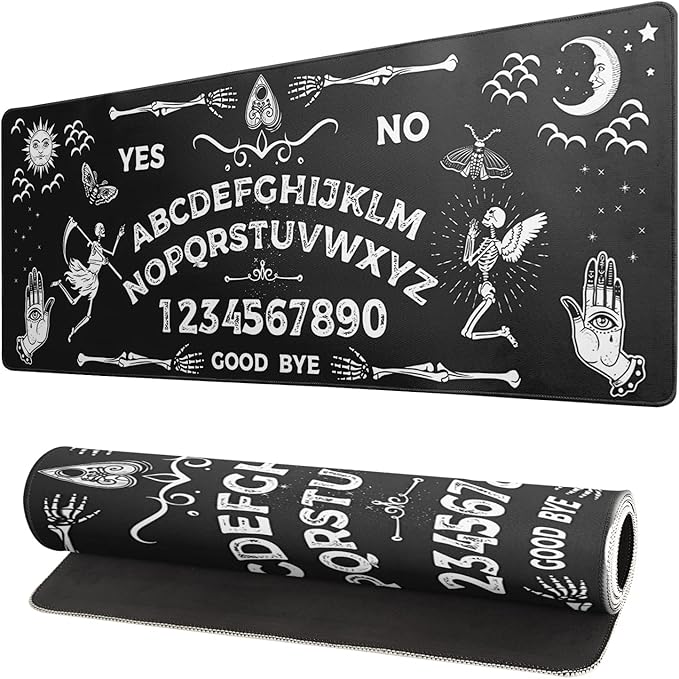 Mysterious Spirit Goth Gaming Mouse Pad 31.5x11.8 Inch Large Desk Mat Black by Siski