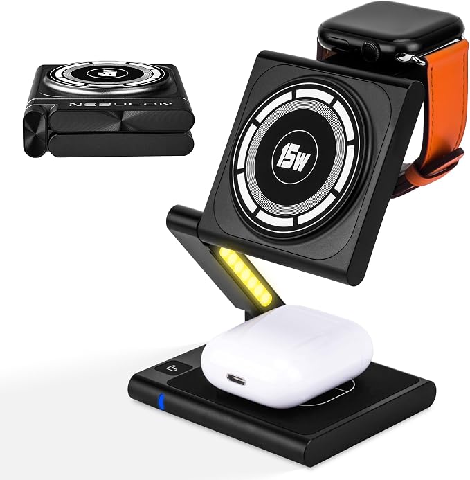 Fast Wireless Charging Station, Foldable by NEBULON