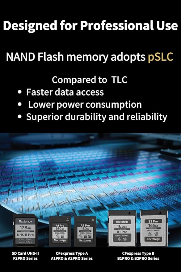 Nextorage 64GB 2pack SDXC UHS-II V90 SD Card Japanese Brand pSLC Max. Write - Image 2