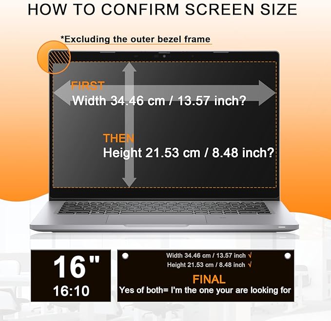 Mamol 16 Inch Laptop Privacy Screen - Image 6