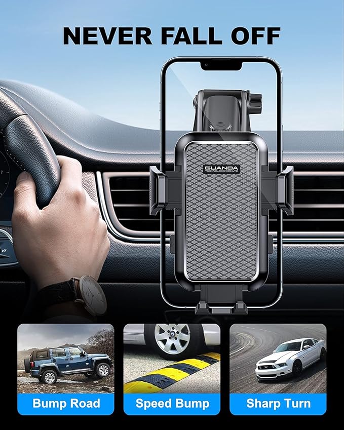 3-in-1 Car Phone Holder, Strong Suction Phone Mount - Image 6