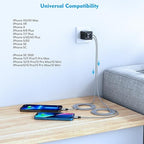 6FT Long iPhone Charger, Dual Port iphone Wall Charger Block Adapter - Image 2