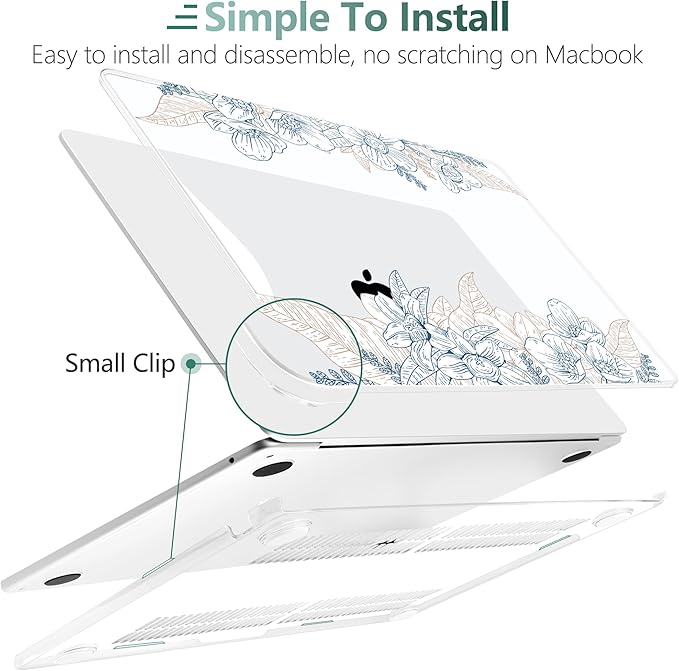 TWOLSKOO Compatible with M4 MacBook Air 13.6 inch Case 2025-2022 Release M4 - Image 3