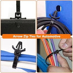 110Pcs Nylon Universal Cable Tie Buckle, Wire Loom Clips - Image 5