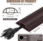Floor Cord Cover Cavity 0.8"x0.37" Self Adhesive Cord Hider, 10FT Low Profile - Image 2