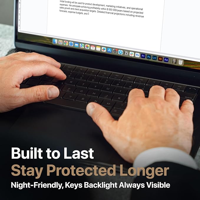 Kuzy Tinted Premium MacBook Pro 14 inch Keyboard Cover M4 16" 2025 2024 2023 M3 - Image 5