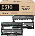 E310 E310dw Drum UnitBlack 2-Pack High-Yield Replacement by KingKJInkToner