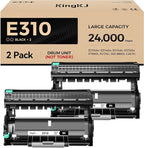 E310 E310dw Drum UnitBlack 2-Pack High-Yield Replacement by KingKJInkToner