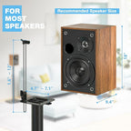 Rfiver Bookshelf Speaker Stands Pair, Height Adjustable Rear Speaker Stands - Image 3