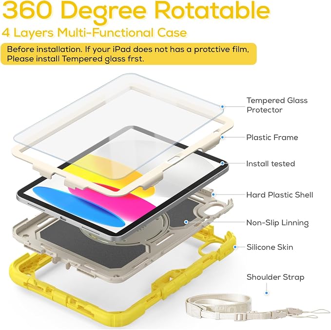 BLOSOMEET Case for iPad A16 11th/10th Generation 11''/10.9'' 2025 2022 - Image 4