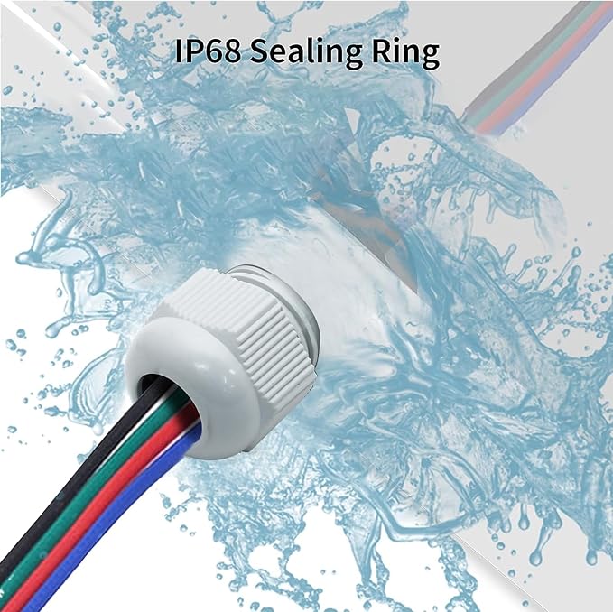 10 Pcs 1/2" NPT Nylon Cable Glands, IP68 Waterproof Adjustable Cord Grip Cable - Image 4