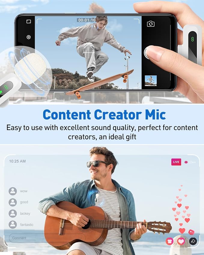 USB C Lavalier Microphone Wireless Mini Mic - Image 7