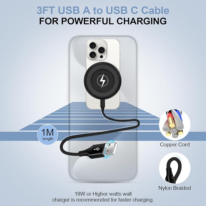 Samsung S25 Wireless Charger Fast Charging Pad Android Charger - Image 4
