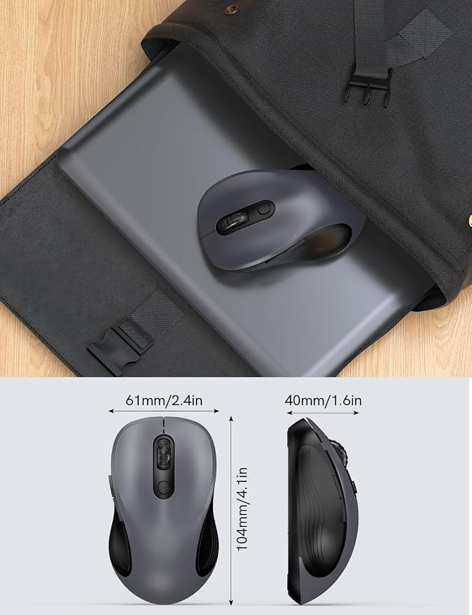 Trueque Wireless Mouse for Laptop, 2.4GHz Ergonomic Computer Mouse - Image 4
