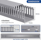 ZhiYo 99in Professional Server Rack Cable Management Raceway, H2in x W2in Cable - Image 2