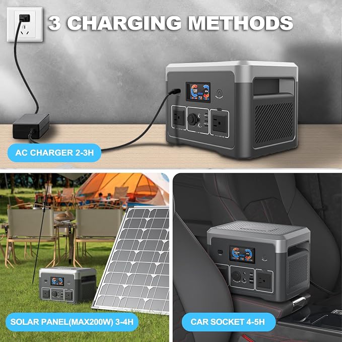 Portable Power Station 600W 665.6Wh LiFePO4 Battery Backup Solar Generator - Image 4