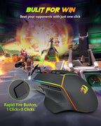Redragon Wireless Gaming Mouse, Tri-Mode 2.4G/USB-C/Bluetooth Ergonomic Mouse - Image 4