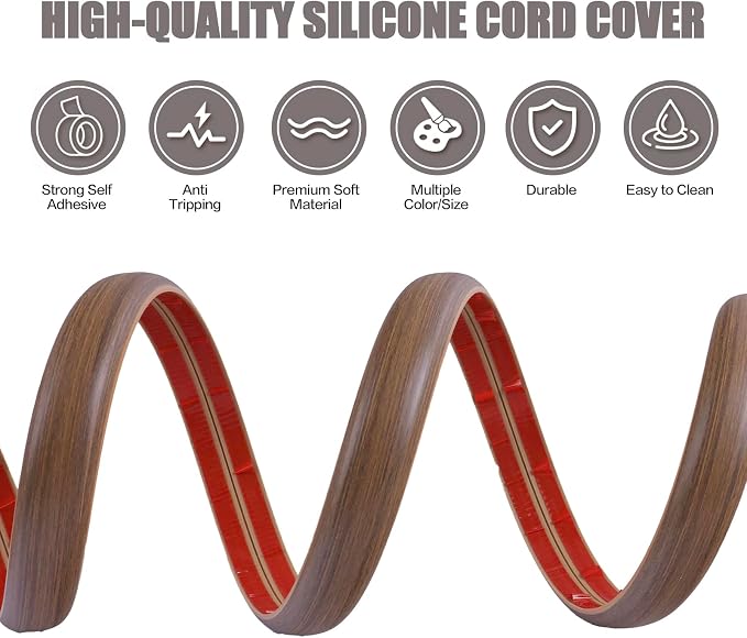 Floor Cord Cover Cable Cavity Self Adhesive Cord Hider Floor Floor Cable - Image 3