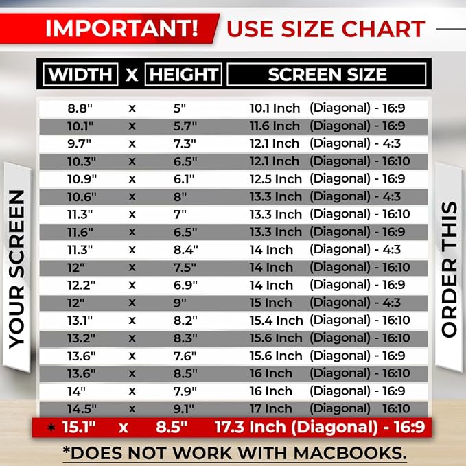 17.3 Inch 16:9 Laptop Privacy Screen Filter - Image 7