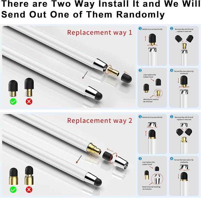 Stylus Pen for Touchscreen, Stylus 2-in-1 High Sensitivity Precision Suitable - Image 5