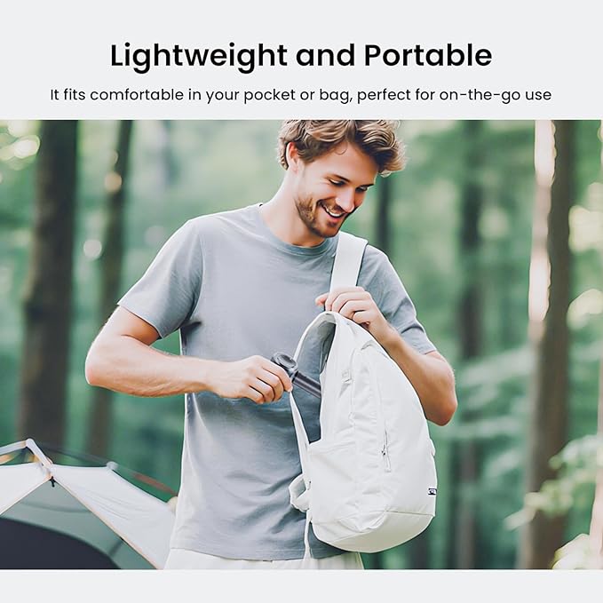 AIRMATE Portable Handheld Fan, 5 Wind Speed Adjustable, 3000mAh Battery - Image 7