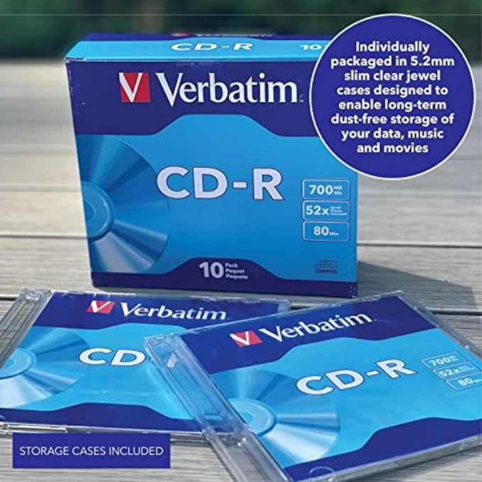 Verbatim CD-R Blank Discs 700MB 80-Minutes 52X Recordable Disc - Image 4