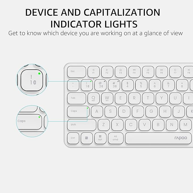 Rapoo 9360M Wireless Keyboard and Mouse Combo, Blade-Series E9310M 99-Key - Image 6