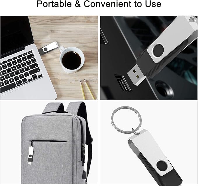 20Pack 1GB USB Flash Drive 2.0 Stick, TOPESEL Bulk Thumb Drive Swivel 1GB Pen - Image 7
