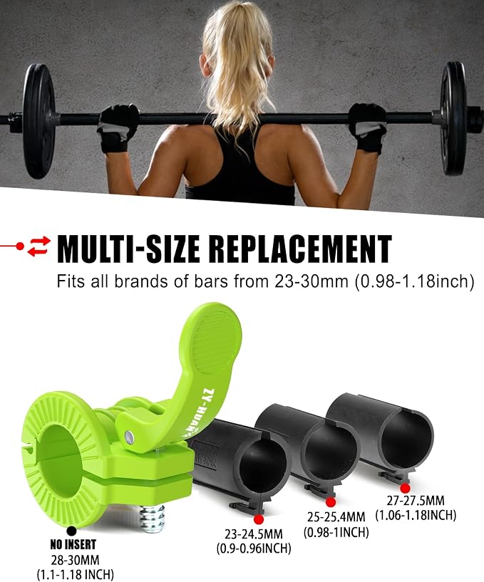 Pro Barbell Clips 1 inch Barbell Clamps 0.9-1.18inch Quick Release Weight Clips - Image 2