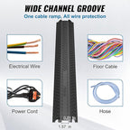 VEVOR 3 PCs Drop Over Cable Cover Ramp, 000 lbs/axle Load Capacity, Heavy Duty - Image 3
