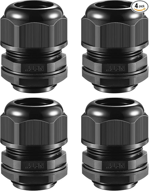 4 Pcs 1" NPT Nylon Cable Gland Joints by RTHIEAI