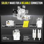 AMPCOM CAT6A UTP RJ45 Keystone Jack 50u Gold Plating Reusable Ethernet Wall Jack - Image 4