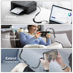 Coiled USB Extension Cable, 5Gbps Retractable USB A Male to Female Data - Image 6