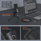 FIFINE USB Microphone, Metal Condenser Recording Microphone - Image 7