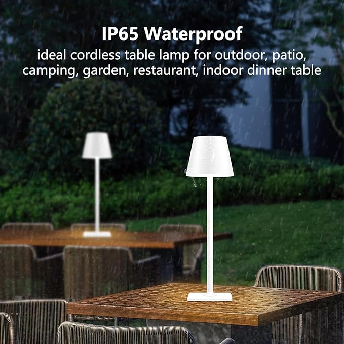 Cordless Table Lamp Rechargeable Lamps: 6000mAh Battery Operated Table Lamp - Image 6