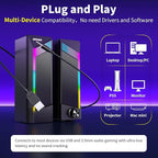 Computer Speakers, 2 in 1 PC Speaker, Gaming Speakers - Image 5