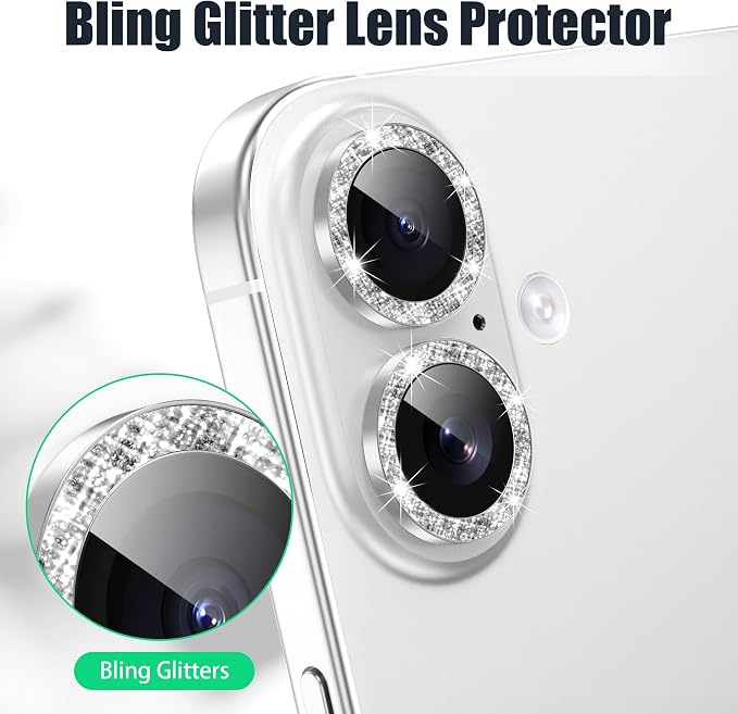 AGVEE 3+3 6 Pack for iPhone 16 6.1" / 16 Plus 6.7" Camera Lens Cover Protector - Image 5