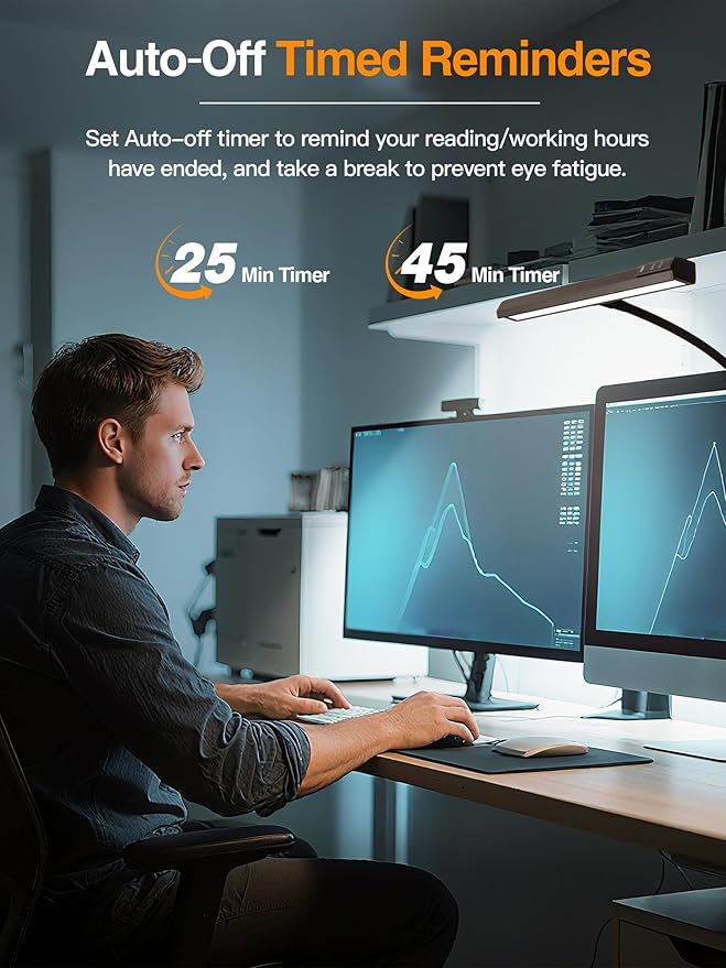 LED Desk Lamps for Home Office, 5 Color+9 Brightness Desk Light, Touch & Remote - Image 6
