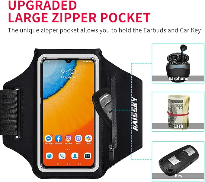Running Armband with Earphone Bag Cell Phone Armband - Image 2