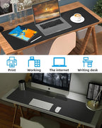 Desk mat Large, Leather Desk Pad Protector, Office Desk Mat, Mouse Pad - Image 7