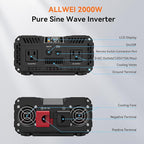 ALLWEI 2000W Pure Sine Wave Inverter 12V DC to 110V/120V AC Converter, Surge - Image 7