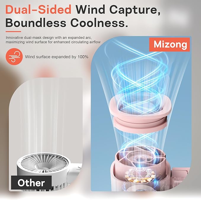 Personal Handheld Fan, Portable 3-in-1 High-Speed Turbo Fan - Image 4