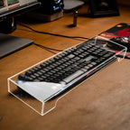 DOITOOL Clear Acrylic Keyboard Cover Protector -Cat, Desktop Keyboard Protector - Image 8