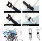 100 Pack Reusable Hook & Loop Cable Ties & Labels Kit - Image 6