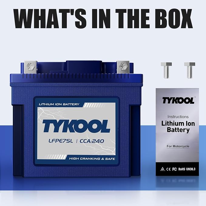 YTZ7S / YTX7L, 12V 4Ah 240CCA LiFePO4 Motorcycle Battery, Powersports Battery - Image 8
