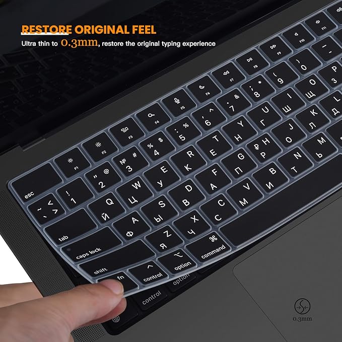 Russian Keyboard Cover Skin for 2024 2023 2022 2021 Apple MacBook Pro 14 A3112 - Image 6
